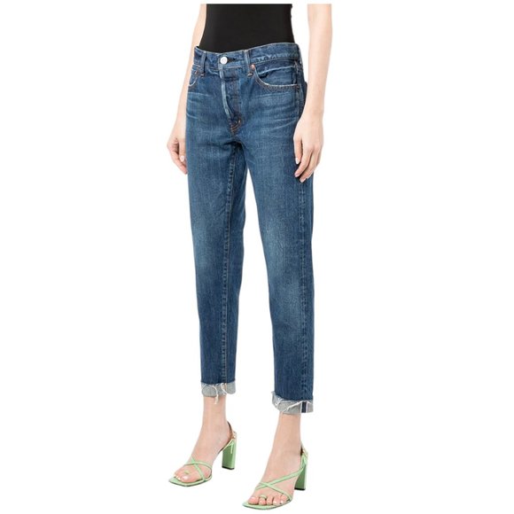 MOUSSY VINTAGE Skinny Ankle Boyfriend Style Jeans in Dark Wash Denim Women’s30